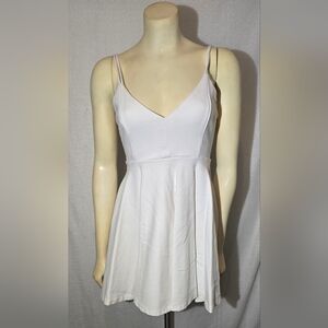 Windsor White Double-Strap Skater Dress